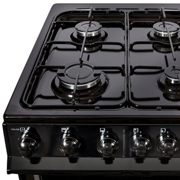 50cm Gas Cooker Twin Cavity | Black