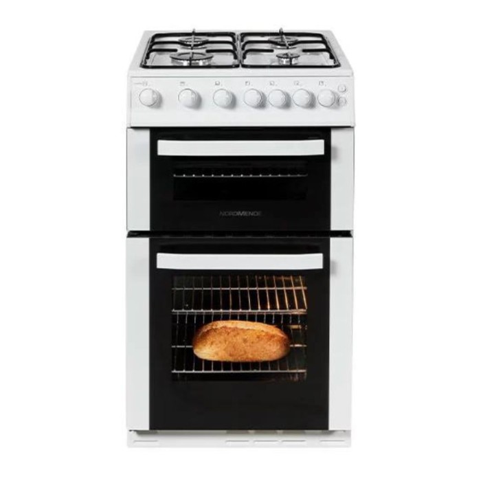 50cm Gas Cooker Twin Cavity | White
