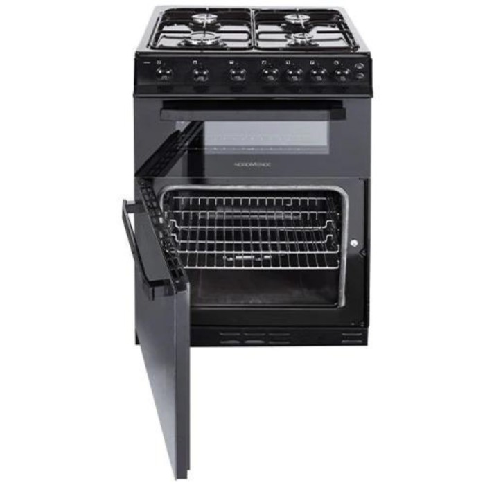 60cm Gas Cooker Twin Cavity | Black