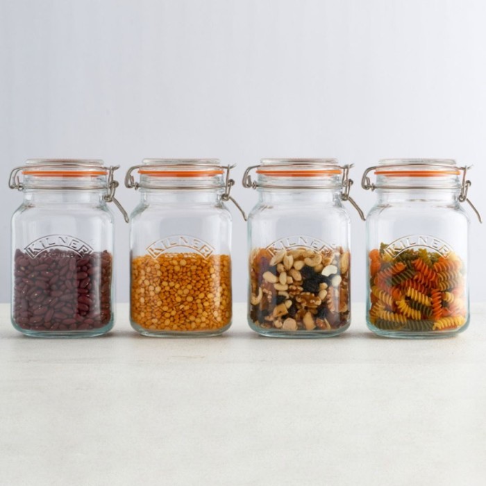 Kilner Clip Top Square Jar 1.5L