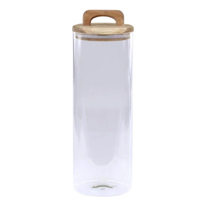 Storage Jar with Acacia Wooden Lid 2L