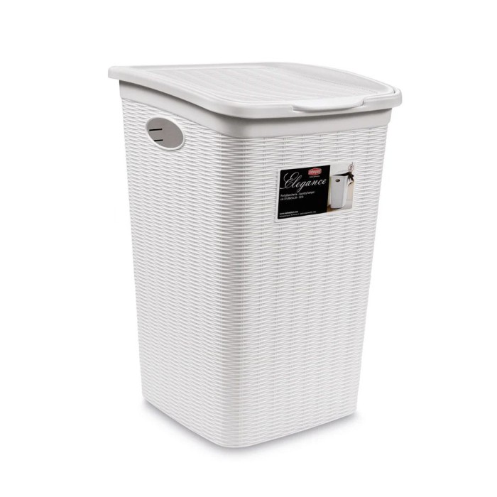 Elegance Laundry Basket 54x38x37cm - White