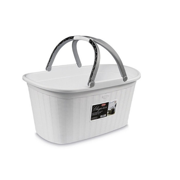 Elegance Laundry Basket 35L - White
