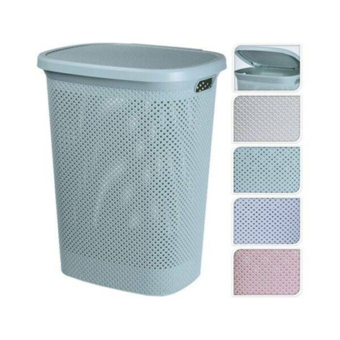 Koopman 60L Laundry Basket with Lid - 4 Assorted
