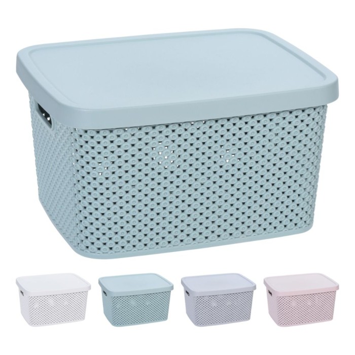 Storage Box with Lid 7L - 4 Assorted Colours