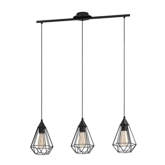 Tarbes 3 Pendant Light Black
