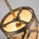 Arabella 1 Light Duo-Mount Mini Pendant Distressed Gold, Ivory Shade