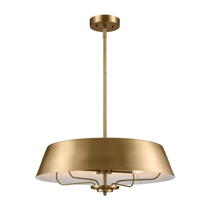Luella 4lt Duo-Mount Pendant Brushed Natural Brass