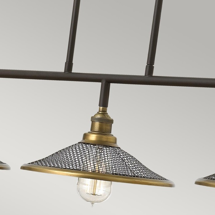 Rigby 3 Light Island Chandelier - Buckeye Bronze and Brass