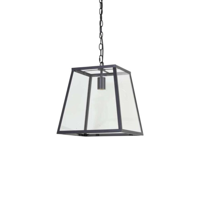 Saunte Hanging Lamp | Black & Glass