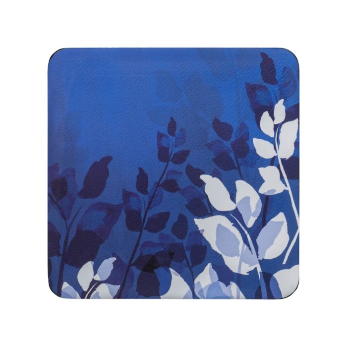 Colours Blue Foliage Coasters Set Of 6