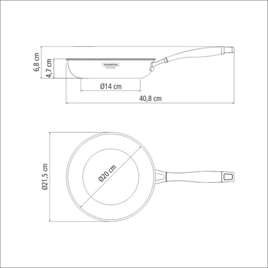 3-Ply Stainless Steel Frying Pan 20cm (1.2l)