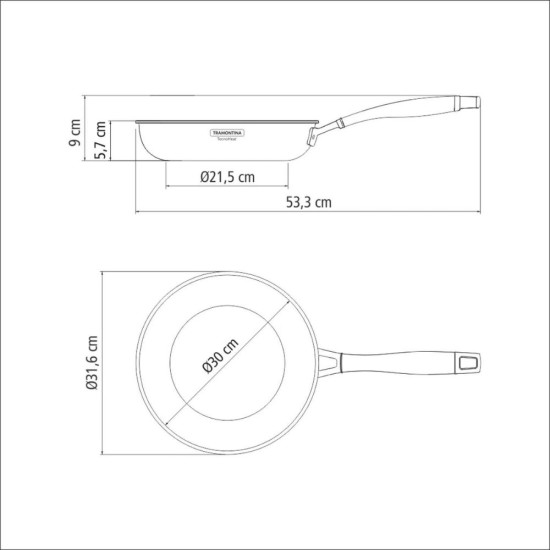 3-Ply Stainless Steel Frying Pan 30cm (3.4l)