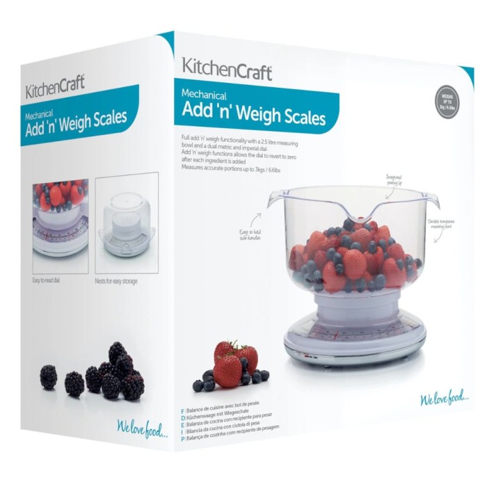 Kitchencraft 3kg Mechanical Kitchen Scale