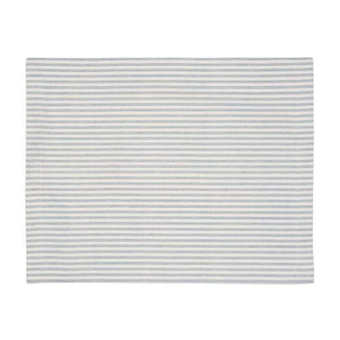 Placemat Dusty Blue with White Stripes