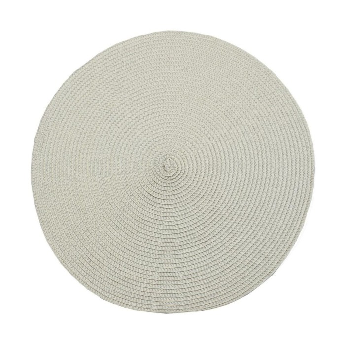 Circular Ribbed Placemat Linen