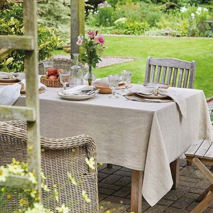 Pure Linen Tablecloth Natural | 150x250cm