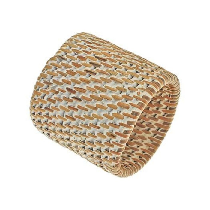 Rattan Napkin Ring White