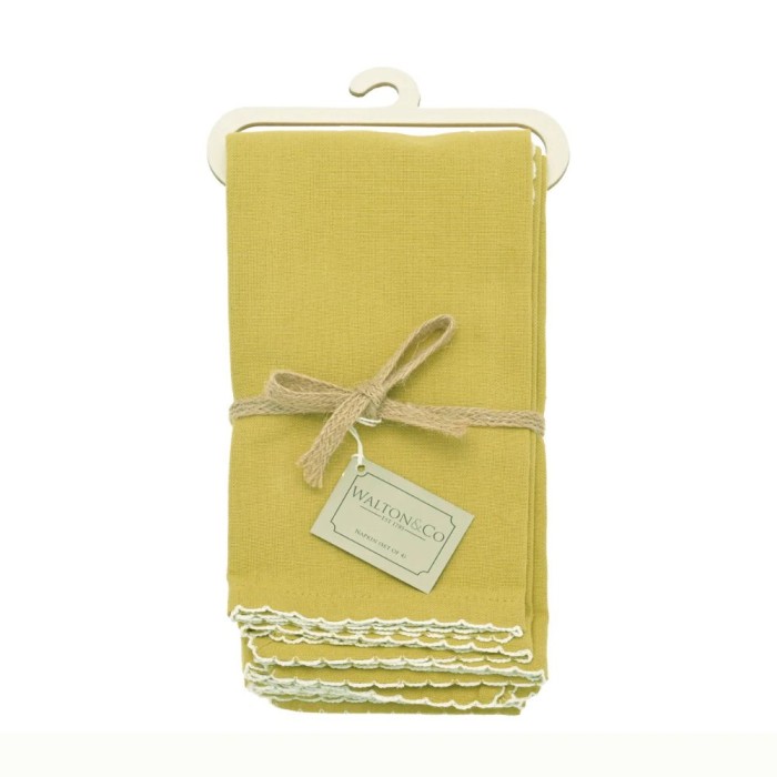 Scalloped Napkin Lemon | Set of 4