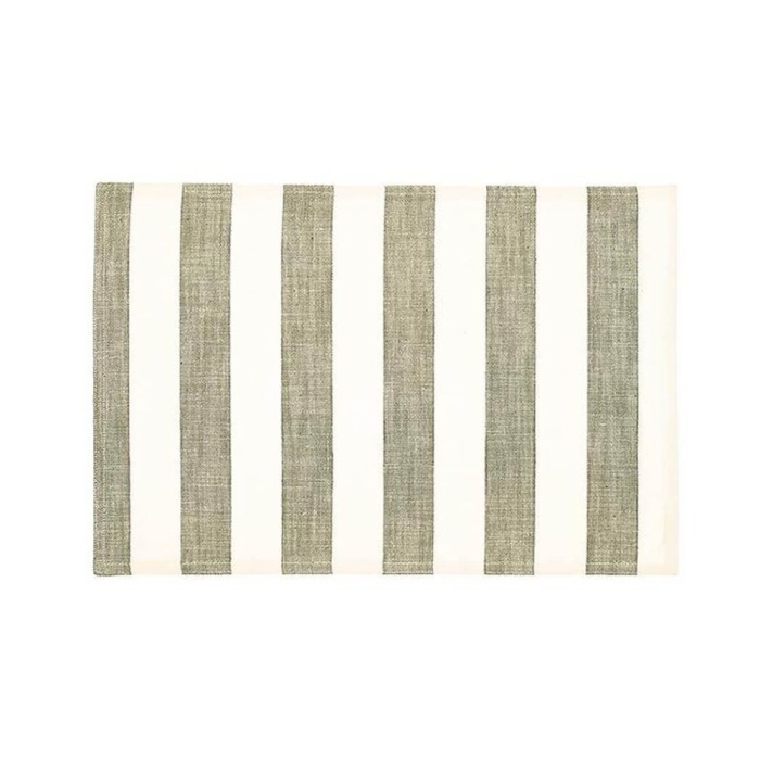 Wide Stripe Placemat Olive (Set of 2)