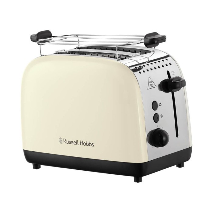 Stainless Steel 2 Slice Toaster | Cream