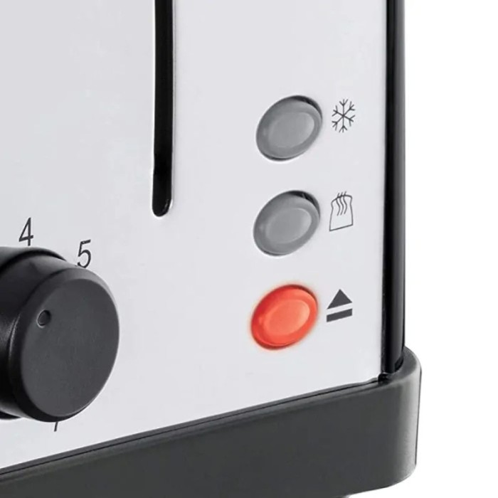Stainless Steel 4 Slice Toaster | Black