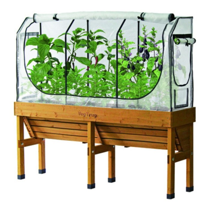 Vegtrug Wall Hugger Greenhouse Frame & Multi-Cover Set | Medium