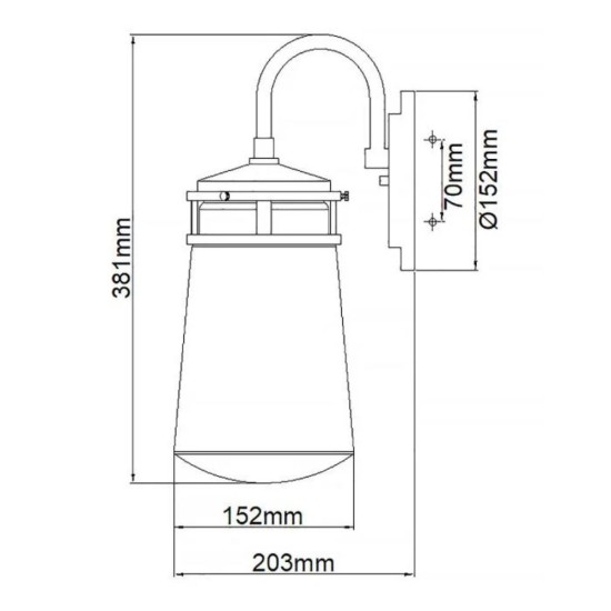 Lyndon 1 Light Medium Wall Lantern - Architectural Bronze