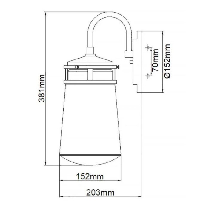 Lyndon 1 Light Medium Wall Lantern - Architectural Bronze
