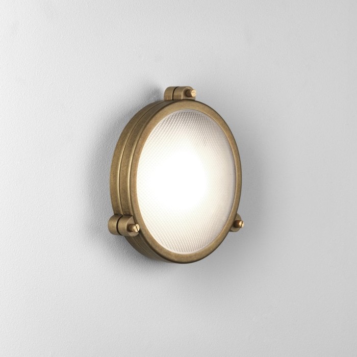 Malibu Round Wall Light Solid Brass