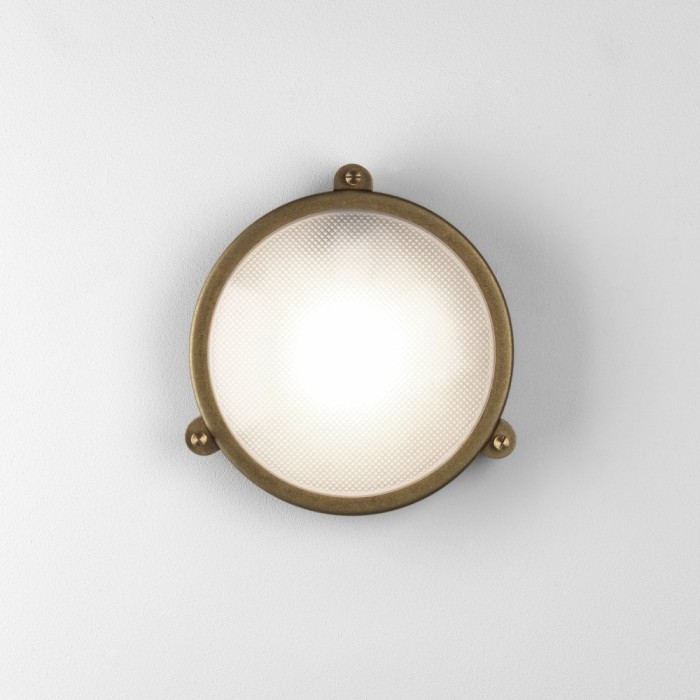 Malibu Round Wall Light Solid Brass