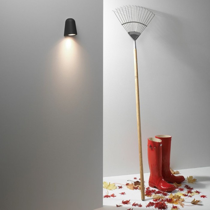 Mast Wall Light Textured Black