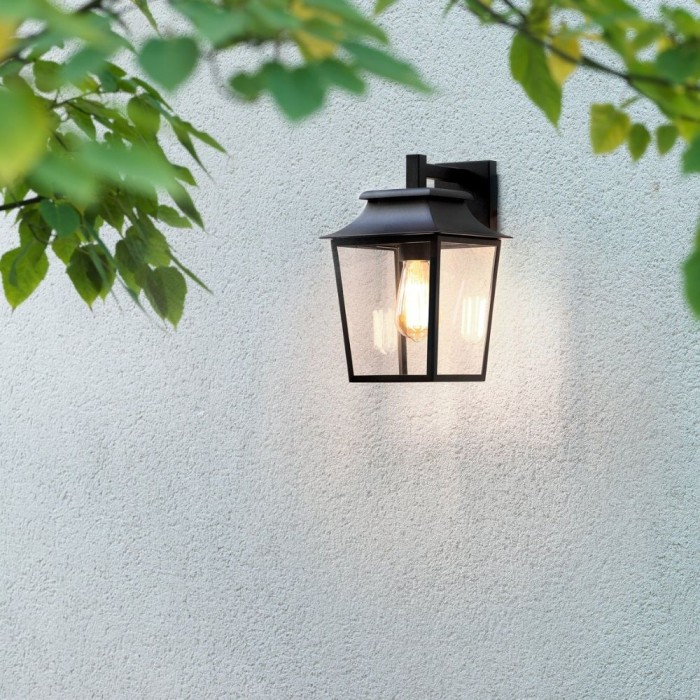 Richmond Wall Lantern Textured Black