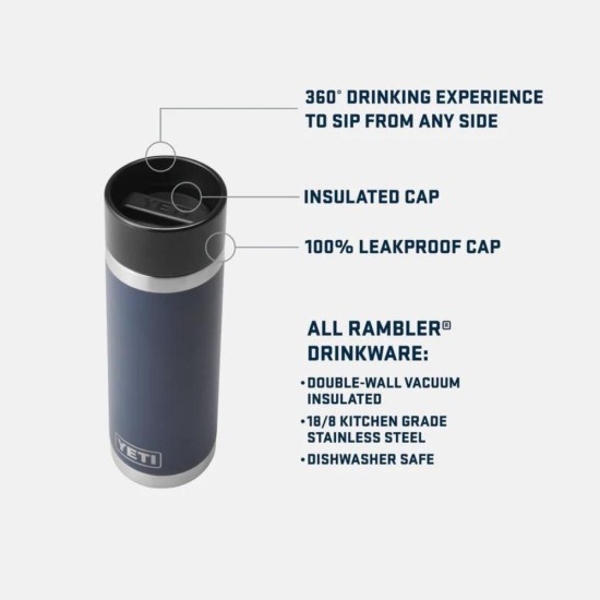 Rambler 12oz Bottle with Hotshot Cap | Navy