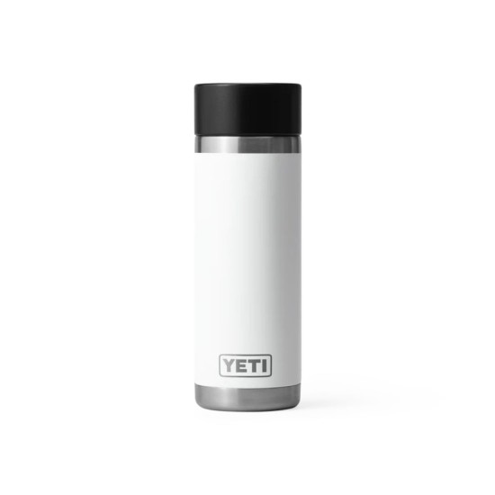 Rambler 18oz Bottle with Hotshot Cap | White