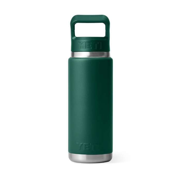 Rambler 26oz Bottle with Straw | Black Forest Green
