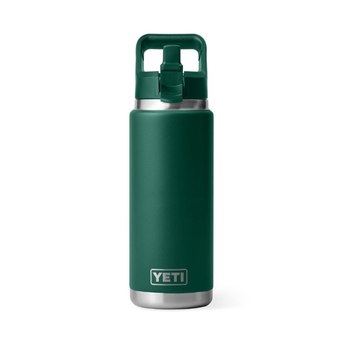 Rambler 26oz Bottle with Straw | Black Forest Green